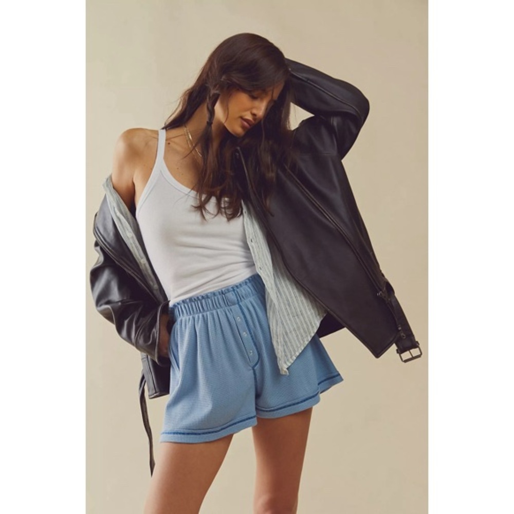 Free People Early Night Thermal Shorts in Baltic, Sz. XS
